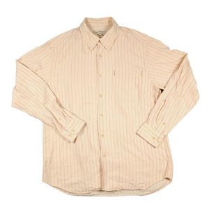 TOMMY BAHAMA men's striped bamboo shirt Large Lycocell 34/35 sleeve